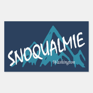 Snoqualmie Washington Mountains Rectangular Sticker