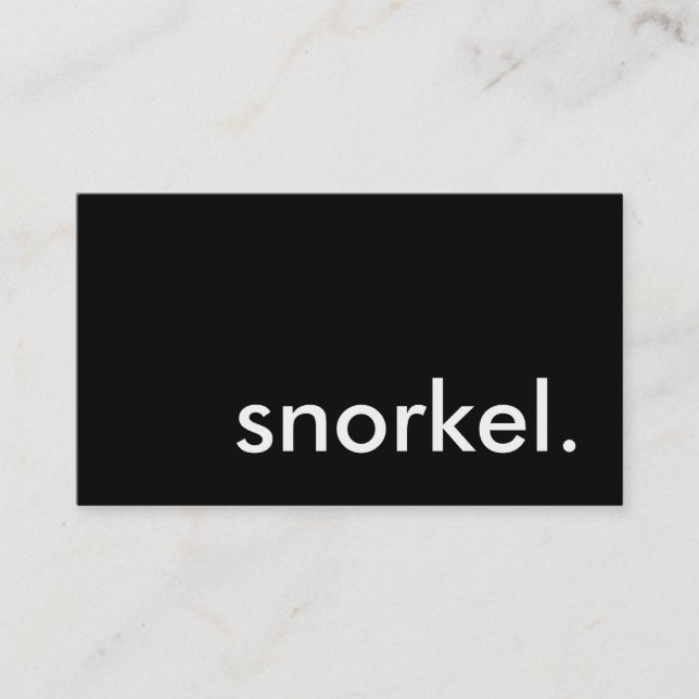 snorkel. business card (Front)