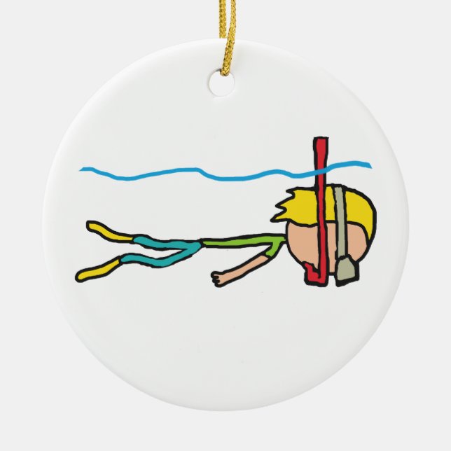 Snorkel Ceramic Tree Decoration (Front)