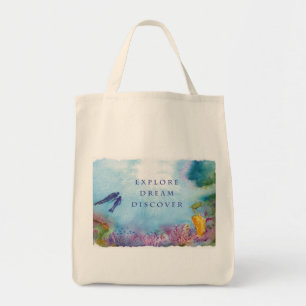 Snorkel Couple Canvas Tote Bag