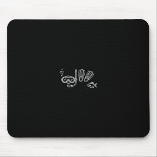 Snorkel Mask And Fins For Diving Lovers – Summer V Mouse Pad