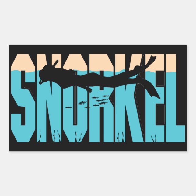 Snorkel Rectangular Sticker (Front)
