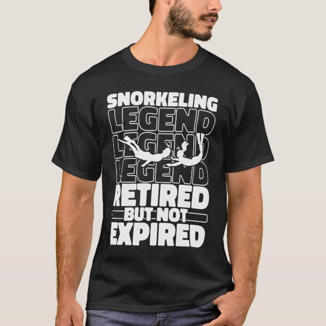 Snorkel Retired Diving  Diver Snorkeling T-Shirt (Front)