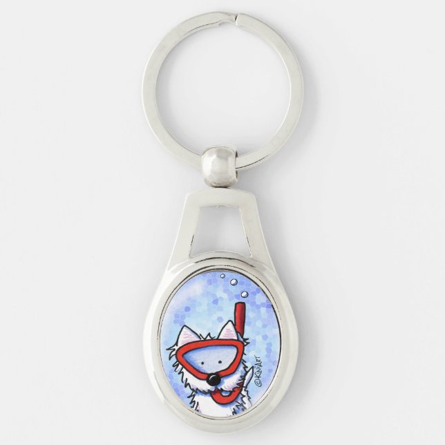 Snorkel Westie Keychain (Front)