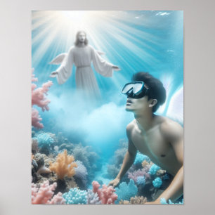 Snorkeler suprise poster