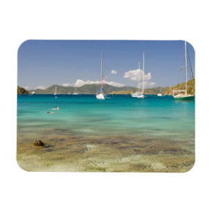 Snorkelers in idyllic Pirates Bight cove, Bight, Magnet
