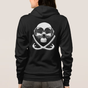 Snorkeling and Scuba Diving Pirate Skull Flag Hoodie