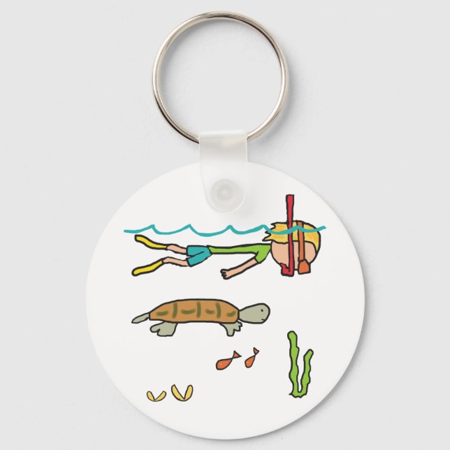 Snorkeling Key Ring (Front)