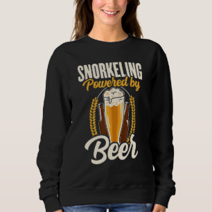 Snorkeling Powered By Beer Snorkel Scuba Diver Div Sweatshirt