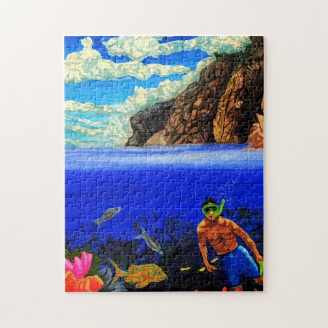 Snorkelling at Black Rock  Jigsaw Puzzle (Vertical)