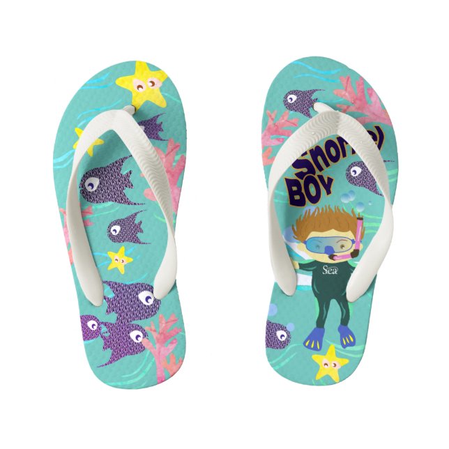Snorkelling Boys Kid's Flip Flops (Footbed)