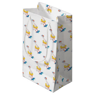 Snorkelling Canada Goose in Flippers and Swim Ring Small Gift Bag