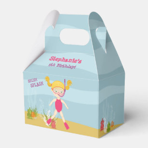 Snorkelling Girl Beach Party Favour Box