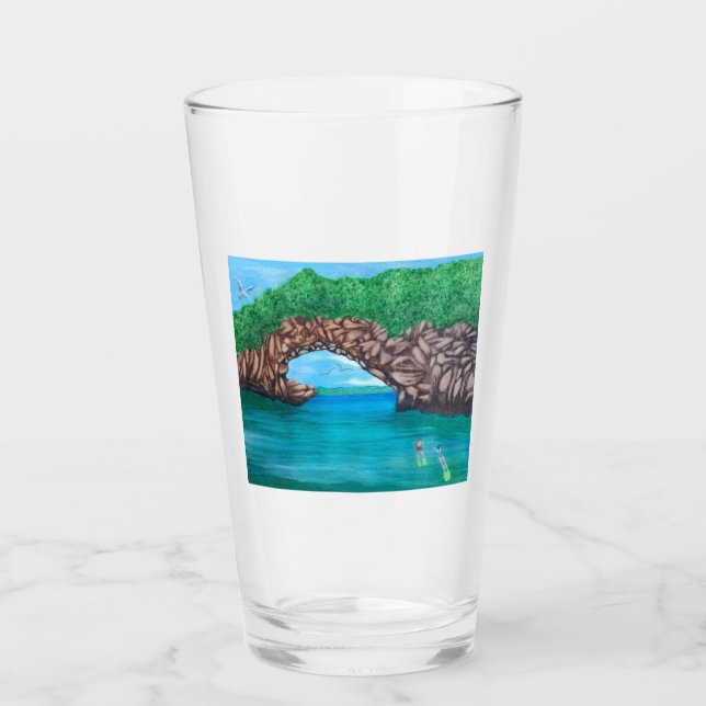Snorkelling in Paradise Glass Cup (Front)