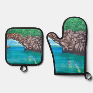 Snorkelling in Paradise Oven Mitt & Pot Holder Set
