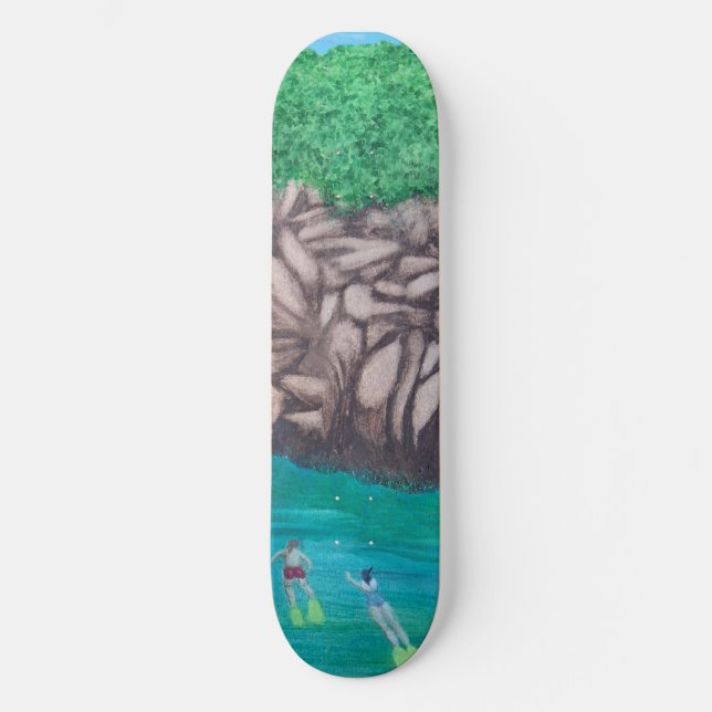 Snorkelling in Paradise Skateboard (Front)
