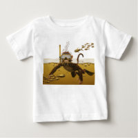 Snorkelling Monkey with Golden Mechanical Fish in