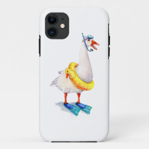 Snorkelling White Goose iPhone 11 Case
