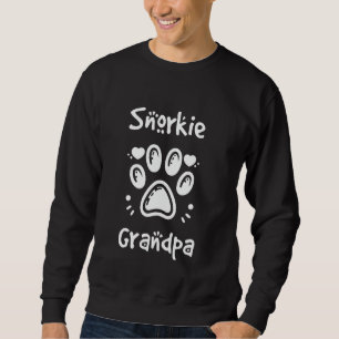 Snorkie Grandpa Miniature Schnauzer Yorkie Mix Gra Sweatshirt