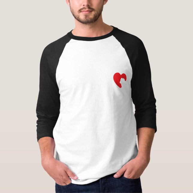 SNORT Heart - Bulldog T-Shirt (Front)