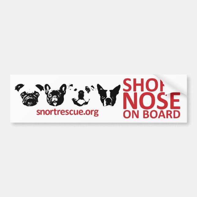 SNORT Short Nose Onboard Bumper Sticker (Front)