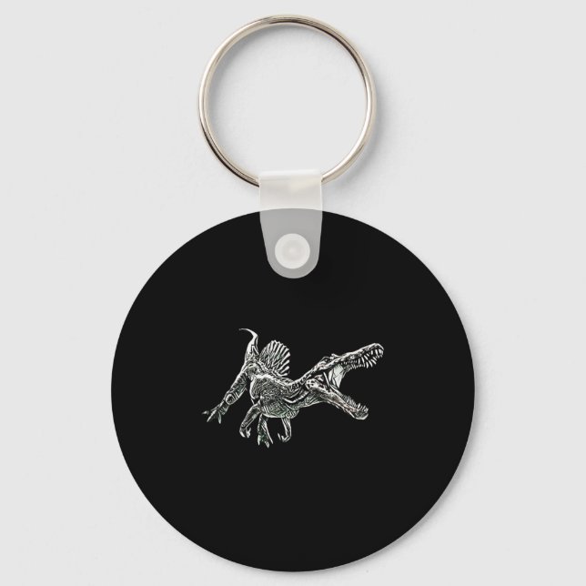 Snosaurus Motif Dinosaur Prehistoric Predator Dino Key Ring (Front)