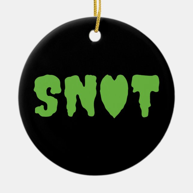 SNOT LOVE CERAMIC TREE DECORATION (Front)