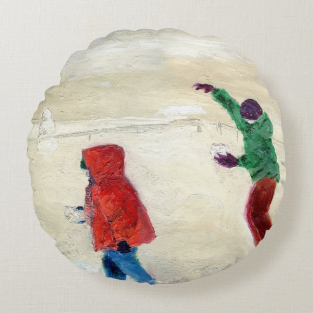 Snow! 2014 round cushion (Front)