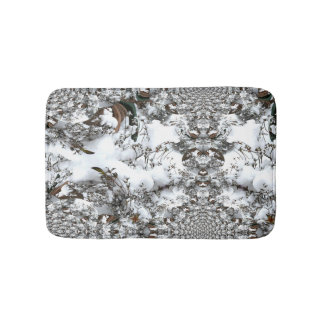 Snow Abstract Bath Mat