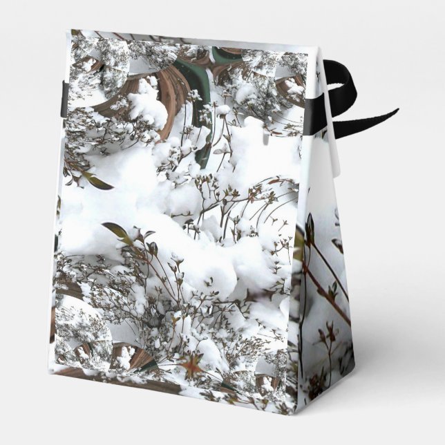 Snow Abstract Favour Box (Back Side)
