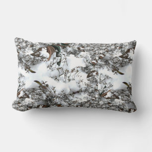 Snow Abstract Lumbar Cushion