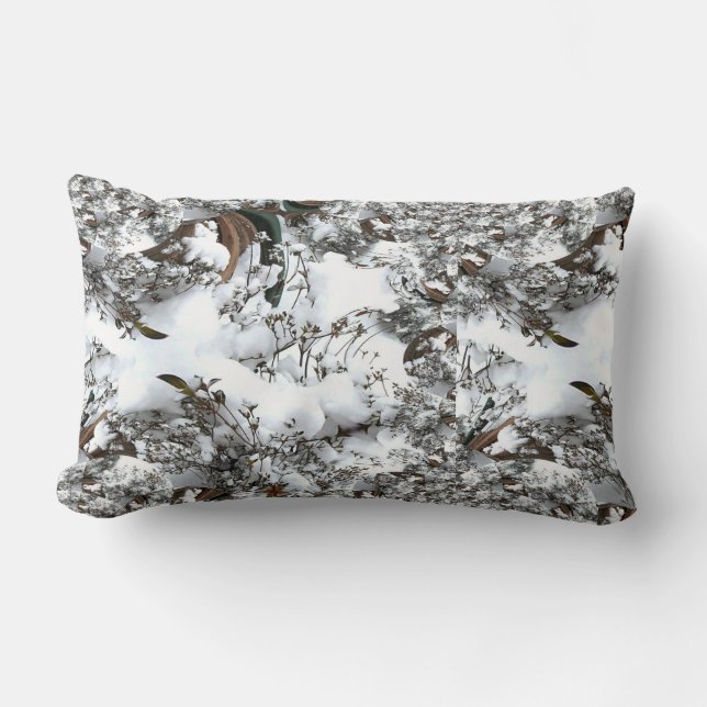 Snow Abstract Lumbar Cushion (Front)