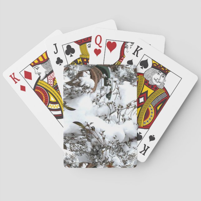 Snow Abstract Playing Cards (Back)