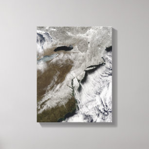 Snow across the northeastern United States Canvas Print