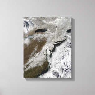 Snow across the northeastern United States Canvas Print