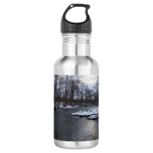Snow Along James River Water Bottle