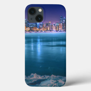 Snow and ice abound on Lake Michiga at Arctic iPhone 13 Case