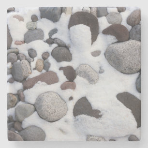 Snow And Rocks, Mt. Rainier National Park 2 Stone Coaster