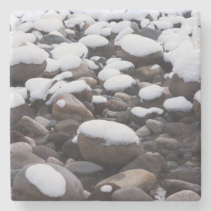 Snow And Rocks, Mt. Rainier National Park Stone Coaster