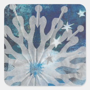 Snow and Stars Sticker