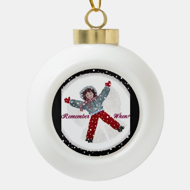Snow Angel Ball Ornament (Front)
