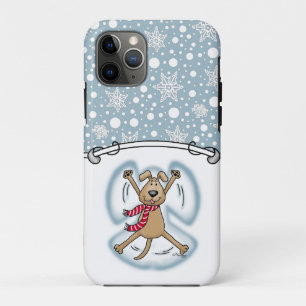 Snow Angel Dog Fun Cute Christmas Holiday Funny Case-Mate iPhone Case