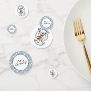 Snow Angel Dog Fun Cute Christmas Holiday Funny Confetti