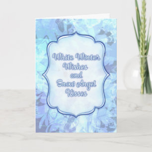 Snow Angel Kisses – Whimsical Winter Greeting Card