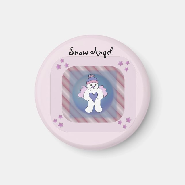 Snow Angel Pink Magnet (Front)