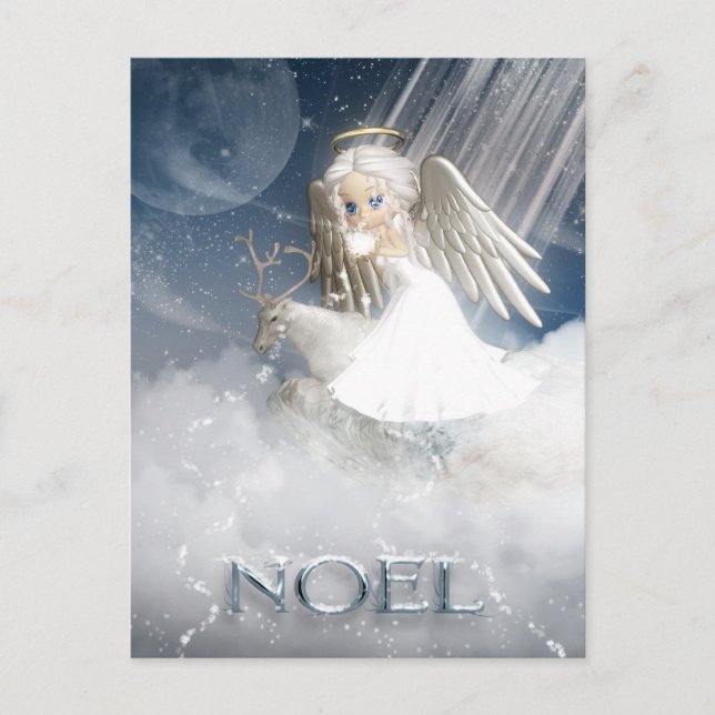 Snow Angel Post Card - NOEL (Front)