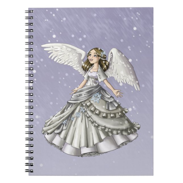 Snow Angel Spiral Notebook (Front)