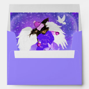 Snow Angel Weenie Dog Matching Envelopes