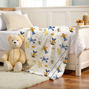 Snow Angels children and pets / with name Fleece Blanket