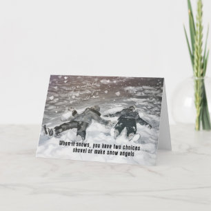 SNOW ANGELS Greeting Card